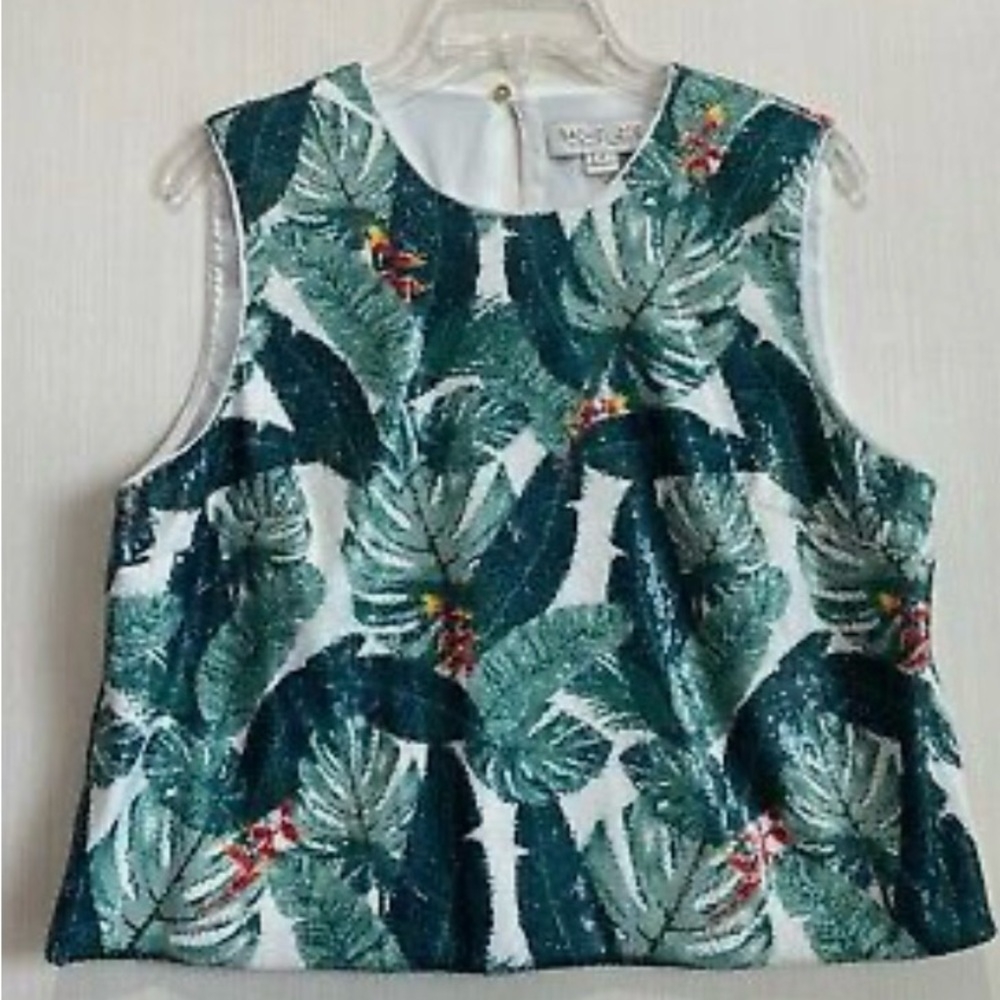 Rachel Zoe Tropical Sequin Top, size 2, good condition